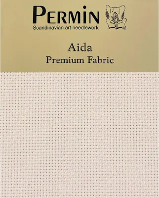Imagen del producto de Permin, tela para bordado a punto de cruz, precortada, 16 hilos, color 350 (gris Islandia), 43x50 cm