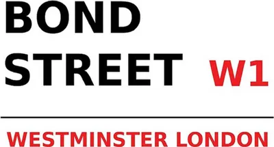 Produktbild von vianmo Holzschild 30x40 cm London Bond Street W1