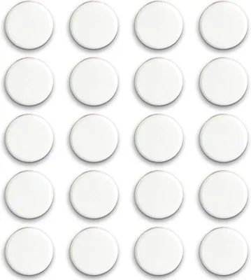 Image de Aimants adhésifs pour réfrigérateur, 20 aimants adhésifs puissants, aimants pour réfrigérateur, petits aimants pour réfrigérateur, aimants pour tableau blanc, tableau magnétique pour réfrigérateur (blanc)