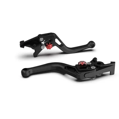 Produktbild von LSL Kupplungshebel BOW L38, kurz,schwarz perlgestrahlt/rot