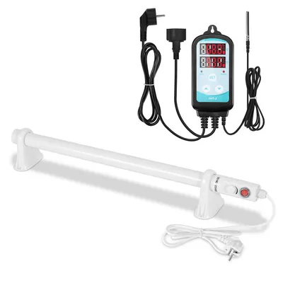 Image de TolleTour Chauffage de serre 90W Avec régulateur de température numérique 3000W Chauffage électrique à tige blanc pour serres Installation flexible
