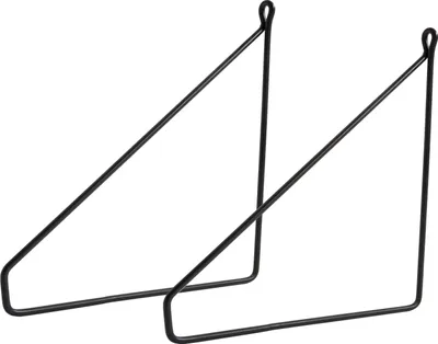 Produktbild von Natural Goods Berlin Regalhalter PANKOW, Regalhalterung, Regalträger, Wandregal, Wandkonsole, Schwarz, für 250 mm Regalboden, 2 Stück