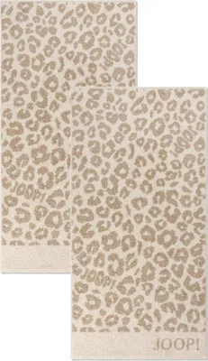 Produktbild von 2 Stück Joop! Handtücher Leo Allover 1707-36 creme 50x100