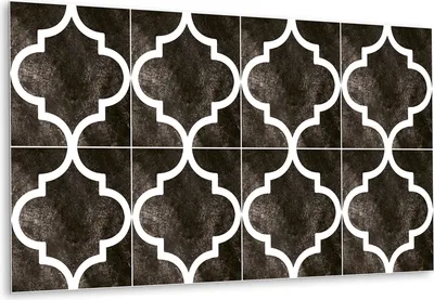 Produktbild von Selbstklebende Vinyl-Fliesen – Vinylboden - Wandaufkleber Bodenbeläge, Arabisches Muster - 100 cm x 50 cm
