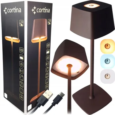 Obrázek produktu pro Cortina Stolní lampa dotyková USB nabíjecí moderní