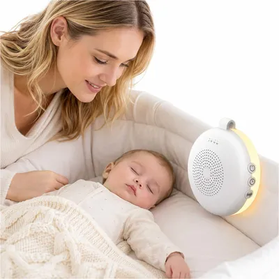 Produktbild von Mini White Noise Machine, 12 Sounds, 3 Timer, Memory-Funktion, Type-C, wiederaufladbar–Einschlafhilfe & Soundmaschine für Baby, Kinder & Erwachsene