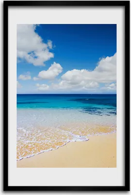 Produktbild von Bild - Bilderrahmen - 40 cm x 60 cm - MDF - Rahmen - Wandkunst - Tropischer Strand