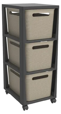 Immagine prodotto di Cassettiera BRISEN 3x16L con ruote cappuccino