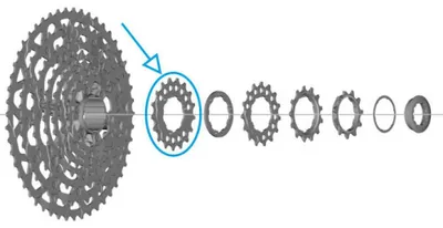 Produktbild von SHIMANO Ritzel für CS-LG700 - 17 Zähne.