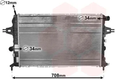 Produktbild von VAN WEZEL 37002252 Kühler Wasserkühler Motorkühler für OPEL Astra G CC (T98) Zafira A (T98) Astra G Caravan (T98) Astra G Limousine (T98)