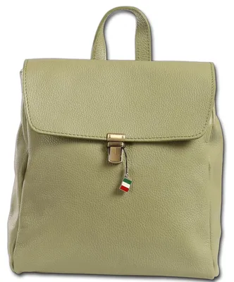 Produktbild von Florence Rucksack Damen Echtleder Cityrucksack hellgrün D3ORF104L3