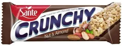 Produktbild von Sante Crunchy Walnuss-Mandel-Riegel in Schokolade 40g