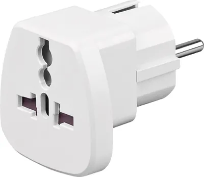Produktbild von Reiseadapter 94026 Universal/Schutzkontakt CEE7/7 weiß Packung mit 50 Stück