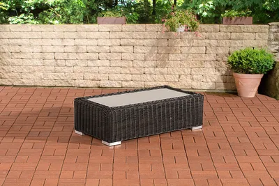 Produktbild von CLP Polyrattan Lounge Tisch Madeira 110 x 60 schwarz