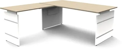 Image de Form 4 Combinaison d'angle, réglable en hauteur manuellement, érable, Dimensions de la combinaison d'angle:180 x 180 cm