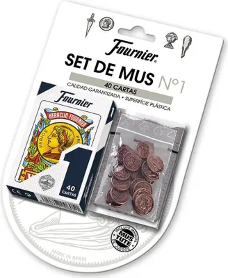 Produktbild von Fournier Mus Kartenspiel Mit 40 Karten Und Amarracos Brettspiel Durchsichtig Durchsichtig One Size