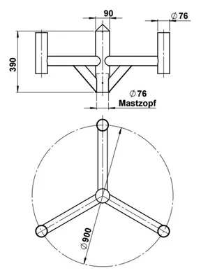 Immagine prodotto di Albert pole top, triplo, nero