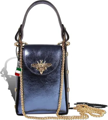 Produktbild von blau metallic Florence Tasche Leder D2OTM802M