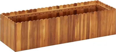 Immagine prodotto di The Living Store letto rialzato da giardino 100 x 30 x 25 cm in legno massiccio di acacia