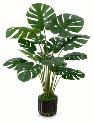 Kunstpflanze Monstera mit Topf, grün, realistisch, wasserdicht