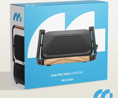 Obrázok produktu pre MalTec Kontaktný gril Elektrický gril Sendvičovač Sm1500W Toustovač Čierny Grilovacie platne na sendviče