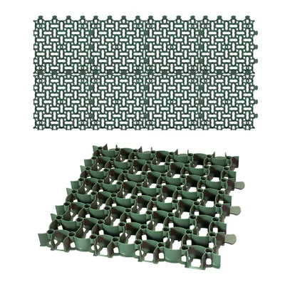 Produktbild von BigDean 8X Rasengitter Paddockplatte 50x50 cm Rasenmatten Rasenwaben Kiesgitter Parkplatzrasen 2 m²