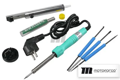 Obrázek produktu pro Sada pro pájení Motoforce, páječka, 230 V, 30 W, včetně odsávací pumpy