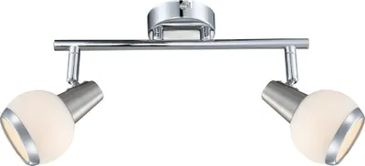 Produktbild von LED Deckenleuchte, Chrom, Glas, Spots beweglich, L 30 cm