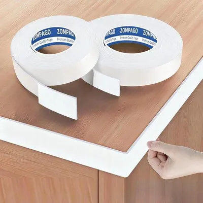 Produktbild von Famanu Schaumstoffband einseitig - Dichtungsband aus EVA - hohe Dichte - 2 Rollen - Weiß