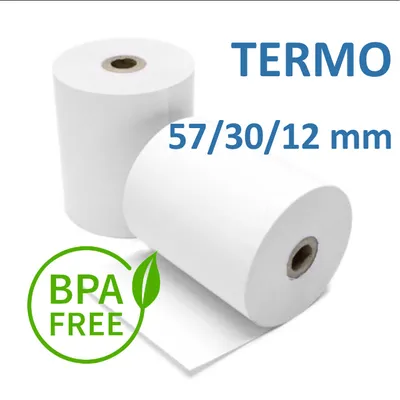 Produktbild von Kassenrolle TERMO 57/30/12 mm (9 m), 10 Stück