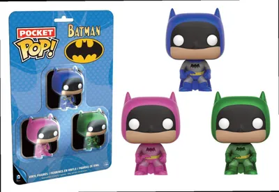 Produktbild von Funko POP! Batman 3‑Pack Vinyl Mini Figuren (4cm) #10558