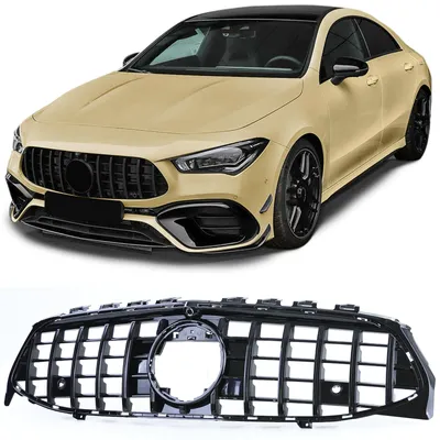 Sport Kühlergrill Schwarz Glanz passt für Mercedes CLA C118 ab 2019 – Produktansicht