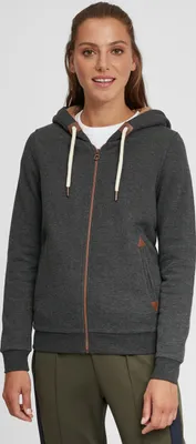 Produktbild von OXMO OXVicky Pile Sweat Zip-Hoodie Damen Sweatjacke Cardigan Sweatshirtjacke mit Teddy-Futter Reißverschluss Eingrifftaschen Regular fit