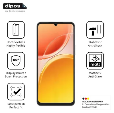 Image de 2x Full Cover mat Film pour Vivo Y11 5G Film de protection ecrán
