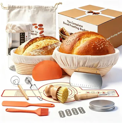 Obrázok produktu pre Sada na kváskovanie, 2 ošatky 25 cm a 23 cm, ratan, pre domáce pečenie