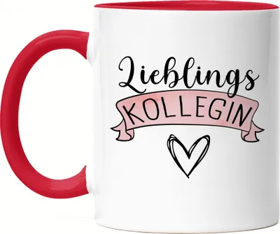 Produktbild von Lieblingskollegin Tasse Rot Arbeitskollegin Abschiedsgeschenk Büro Ruhestand