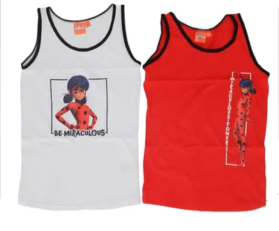 Immagine prodotto di Gilet Miraculous Ladybug 2 pezzi 100% cotone per bambina 122/128 cm