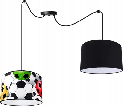 Obrázek produktu pro Závěsné svítidlo do dětského pokoje - Stropní svítidlo - Kovové závěsné svítidlo se stínidlem - Spider 2-light, MIX, Spider soccer