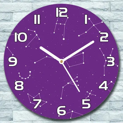 Produktbild von Wanduhr aus Glas Rund fi 30 Himmel Nachtklima Quarz Deko Schlafzimmer Büro
