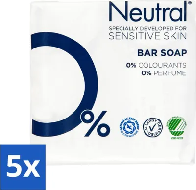 Obrázok produktu pre Neutrálne - Mydlo - Mydlo v kocke - Citlivá pokožka - 2 kocky - Hodnotné balenie - 5 kociek