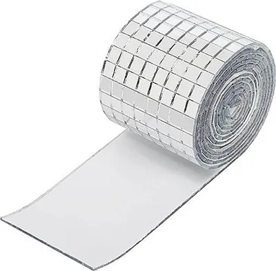 Obrázek produktu pro 3 kusy zrcadlové mozaikové dlaždice stříbrné 1464 zrna akrylové samolepicí 4x100cm zrcadlové dlaždice samolepky pro ruční řemesla