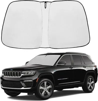 Productafbeelding van Famanu zonnescherm voor de voorruit - Opvouwbaar, UV-bescherming, geschikt voor Jeep Grand Cherokee 2014-2024