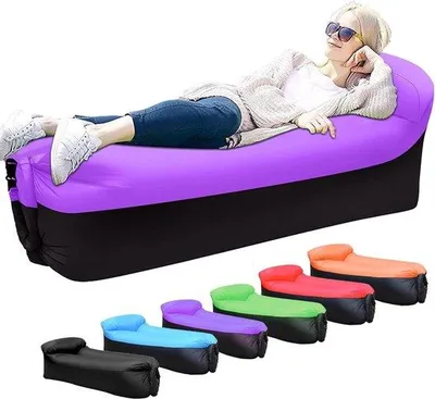 Produktbild von Famanu Luftbank Lila - Wasserfest, Tragbar, Ideal für Reisen und Camping