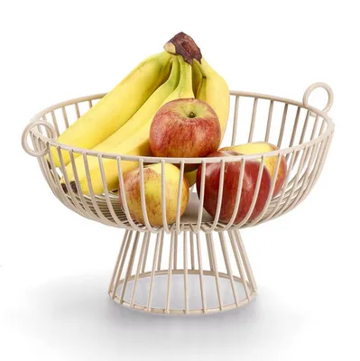 Produktbild von Zeller Obstschale - Metall - beige - 35 x 30 x 20 cm - rund