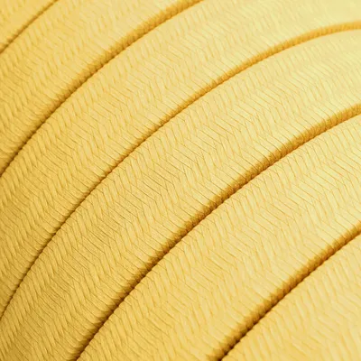 Immagine prodotto di Creative-Cables Cavo elettrico piatto per catenaria, 25 m, Giallo CM250, Rivestito in tessuto effetto seta