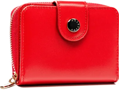 Produktbild von Peterson | Elegante Damengeldbörse, aus ökologischem Leder, Rot, 9x11.5 cm