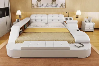 Produktbild von Chesterfield Doppel Luxus Design Bett 180x200 Multifunktionsbett