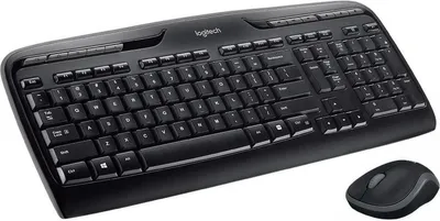 Obrázok produktu pre Logitech Wireless Combo MK330, Plná veľkosť (100 %), Bezdrôtový, USB, QWERTY, Čierna, Šedá, Obsahuje myš