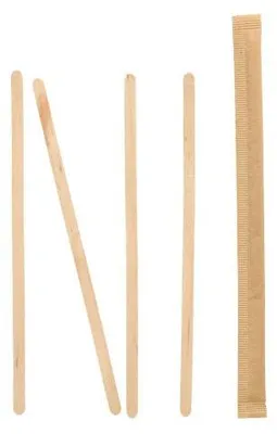 Produktbild von Rührstäbchen, Holz "pure" 17,8 cm x 6 mm einzeln gehüllt