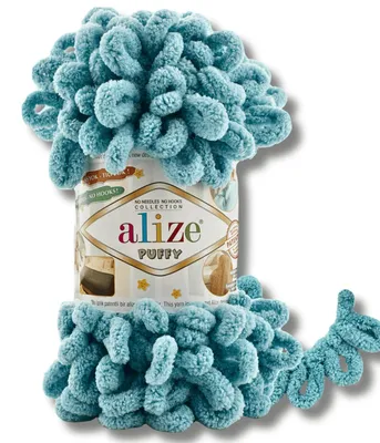 Imagen del producto de Alize 1x 100g, lana esponjosa, color sólido, ideal para tejer a crochet o a dos agujas (Azul - 414)